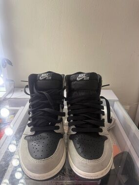 Nike Air High-Top Sneakers in Black and Gray